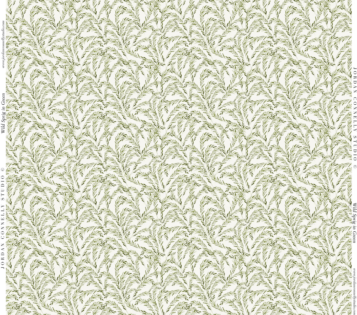 Wild Sprig In Green- Fabric