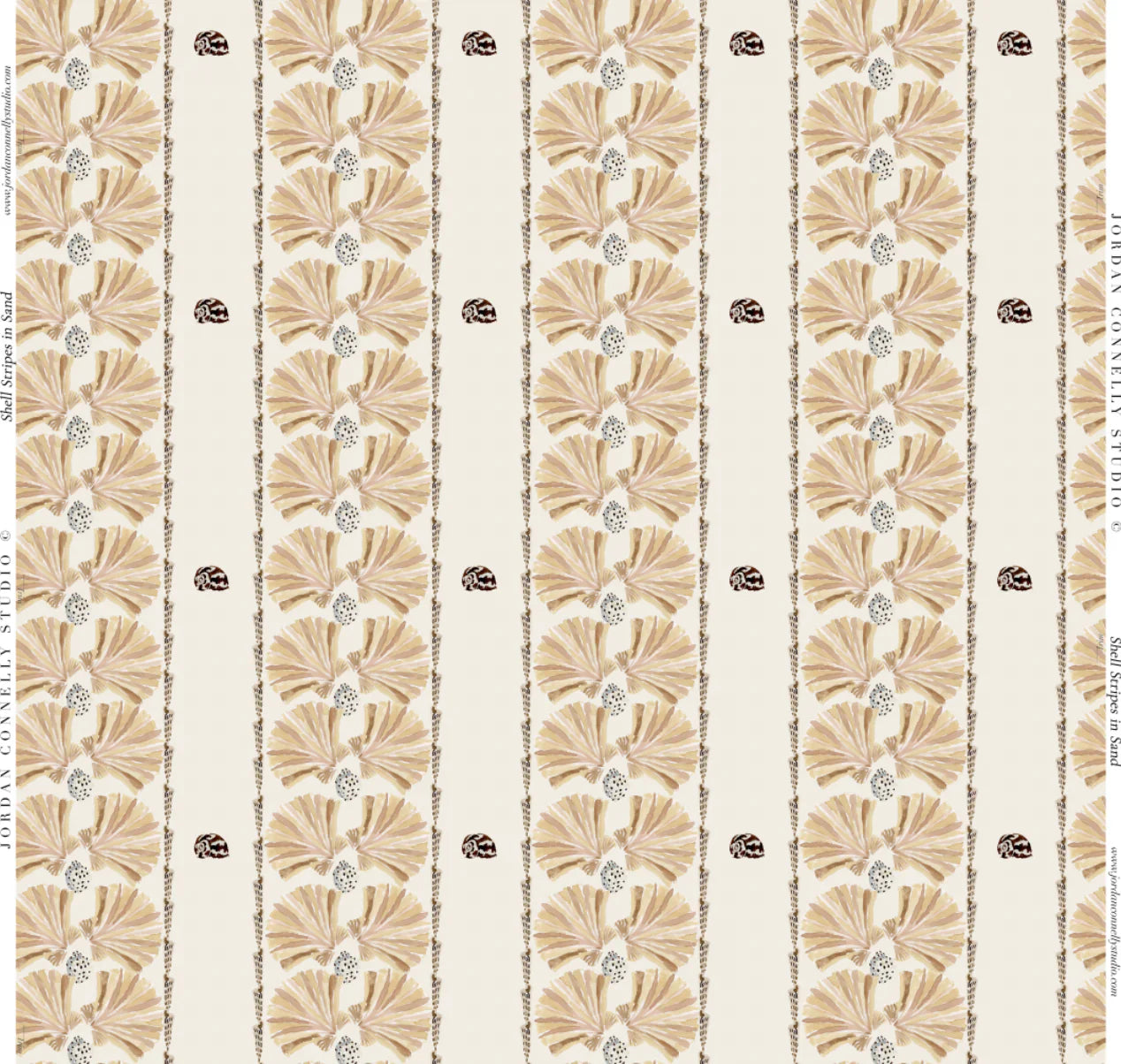 Shell Stripe In Sand- Fabric