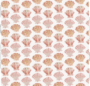 Scallops In White Fabric Swatch