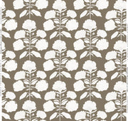 Hydrangea Bloom In Salt On Coffee Fabric Swatch
