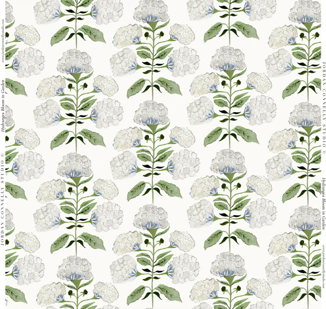 Hydrangea Bloom In Garden- Fabric