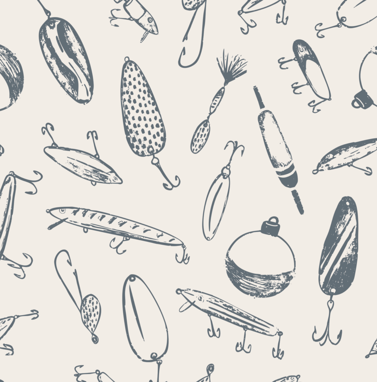Bait Wallpaper By Kim Hallquist Designs