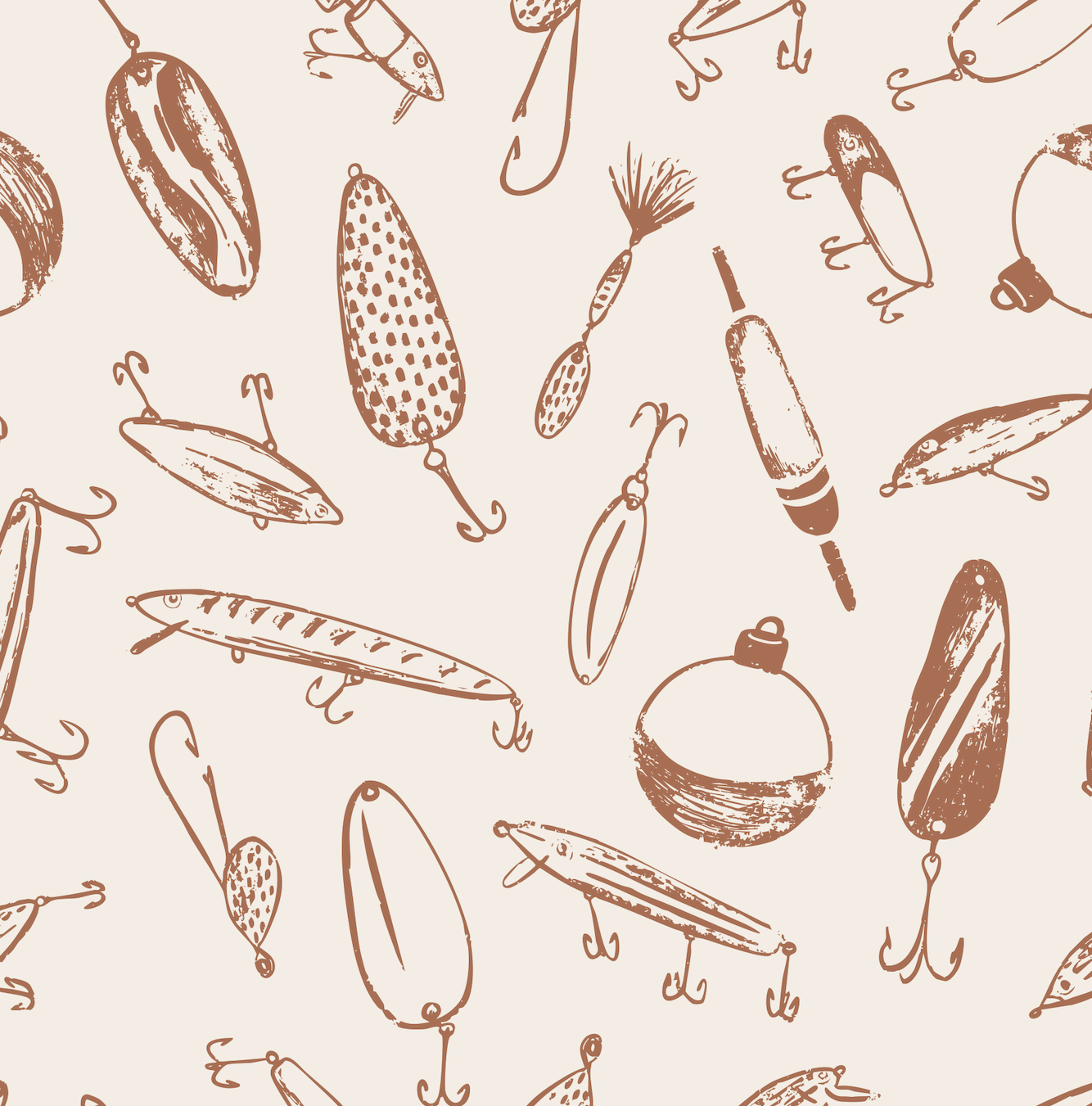 Bait Wallpaper By Kim Hallquist Designs
