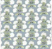 Hydrangea Bloom In Garden On Slate Fabric Swatch