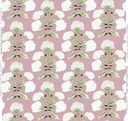 Hydrangea Bloom In Garden On Mauve Fabric Swatch