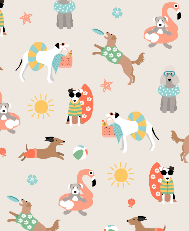 Pups In The Sun (women's Short Sleeve Pj)