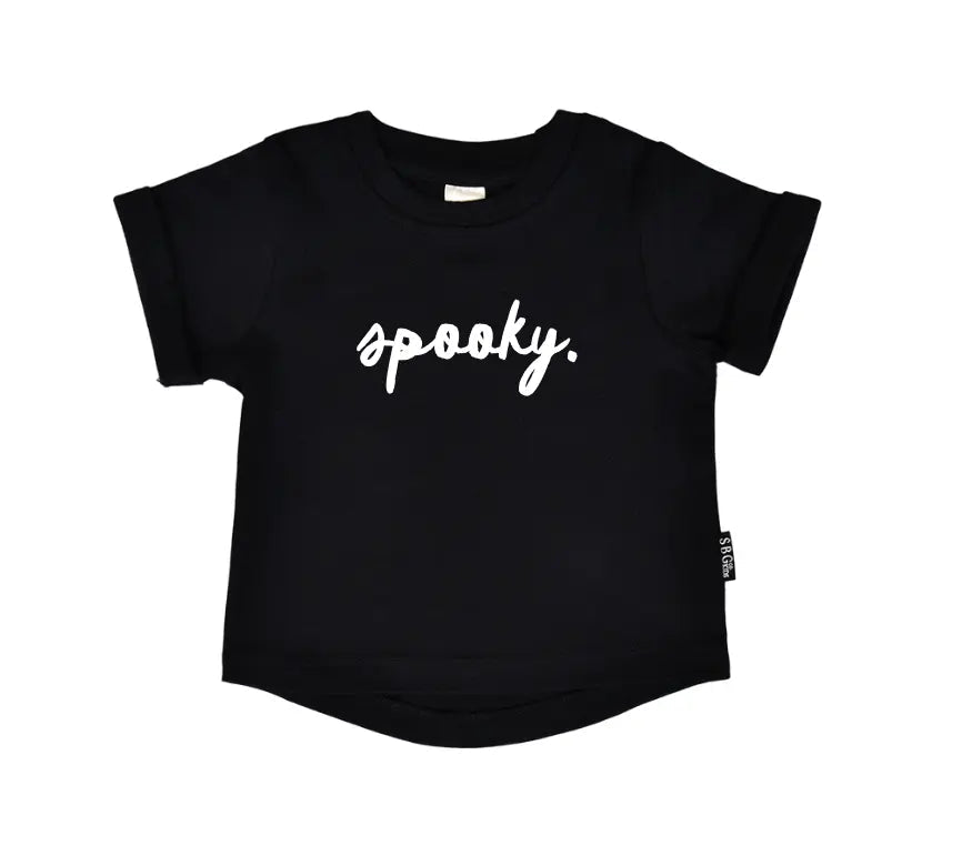 Spooky. Round Hem Unisex Kids Tee