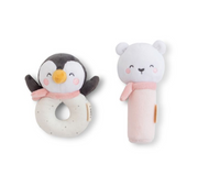 Polaris ”Dusty Pink" Rattle Ring + Squeaker Set