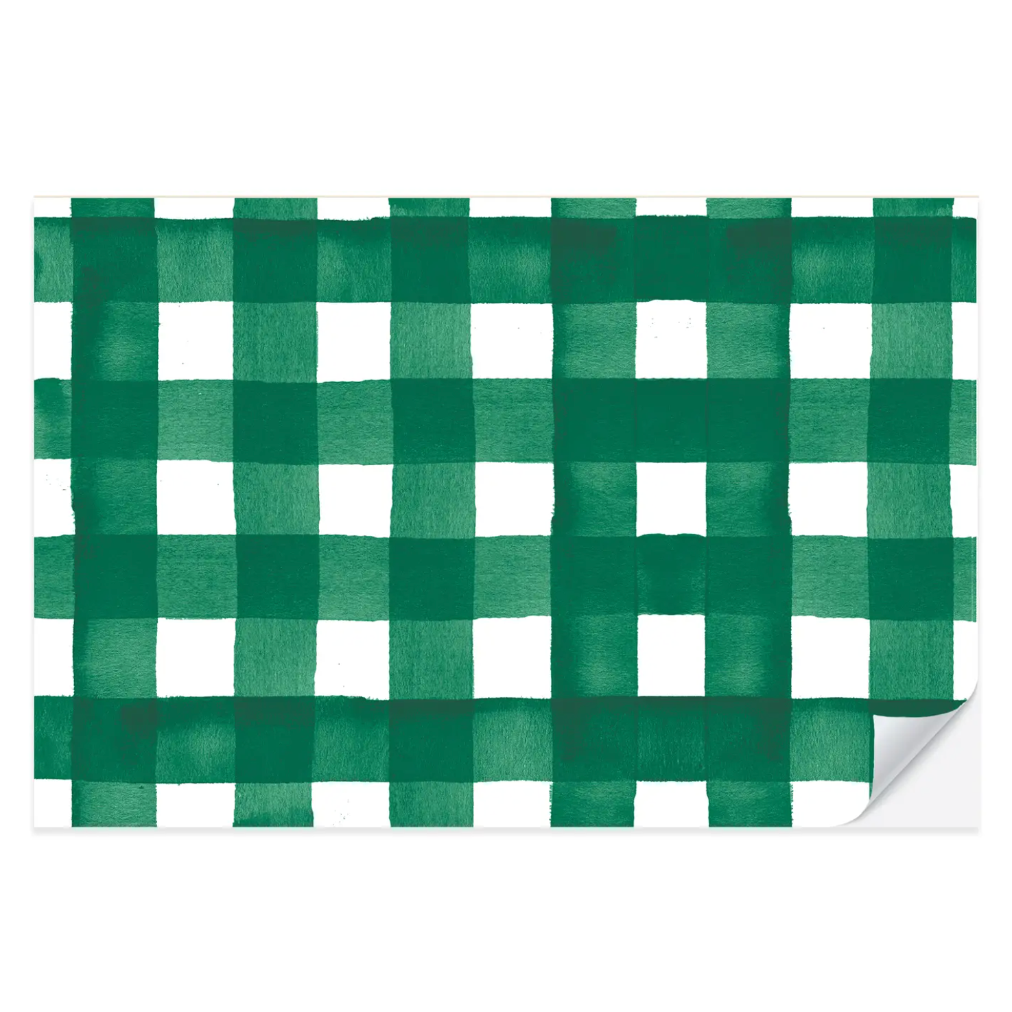 Dark Green Gingham Placemat Pad