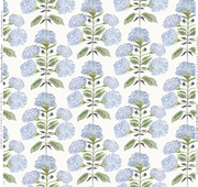 Hydrangea Bloom In Blue & Green Wallpaper