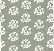 Peony Bundle In Salt On Sage Wallpaper