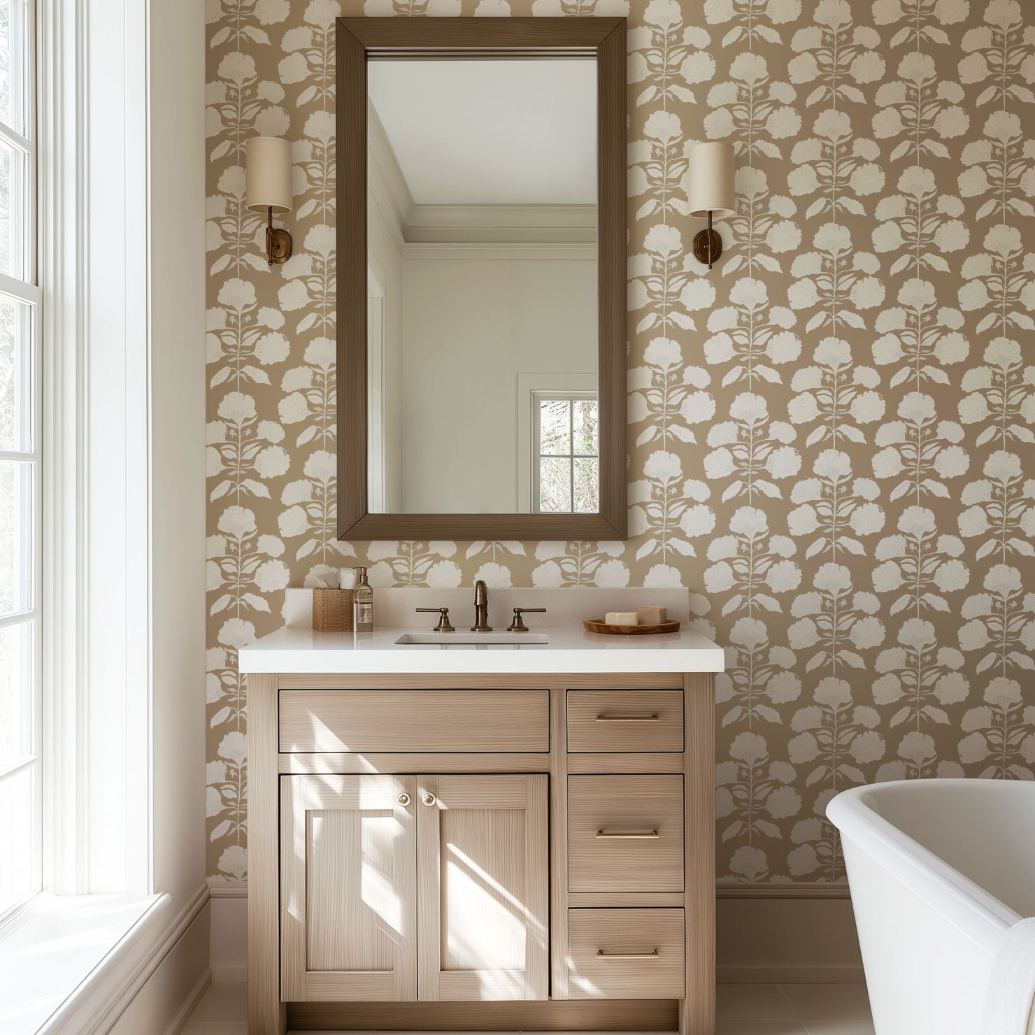 Hydrangea Bloom In Salt On Sand Wallpaper