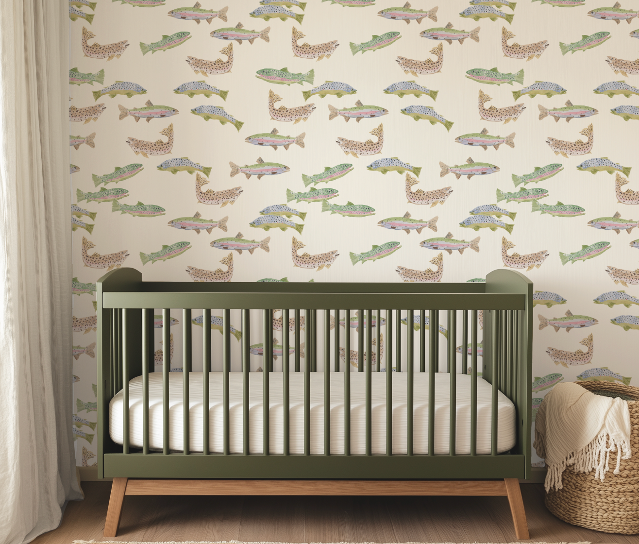 Tight Lines In Cream Wallpaper