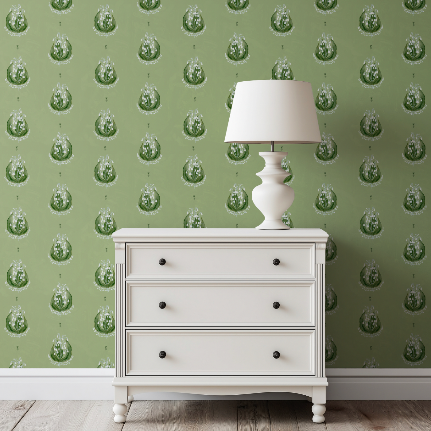 Lily Of The Valley In Green Wallpaper