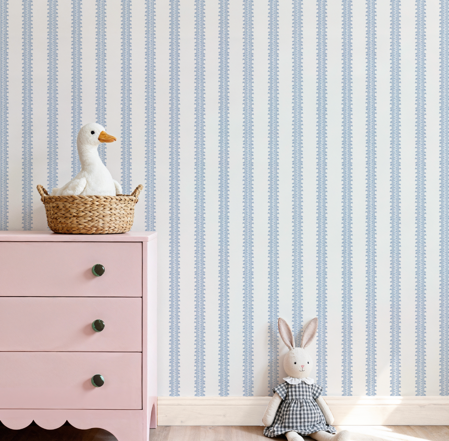 Forged Vine In Blue Wallpaper