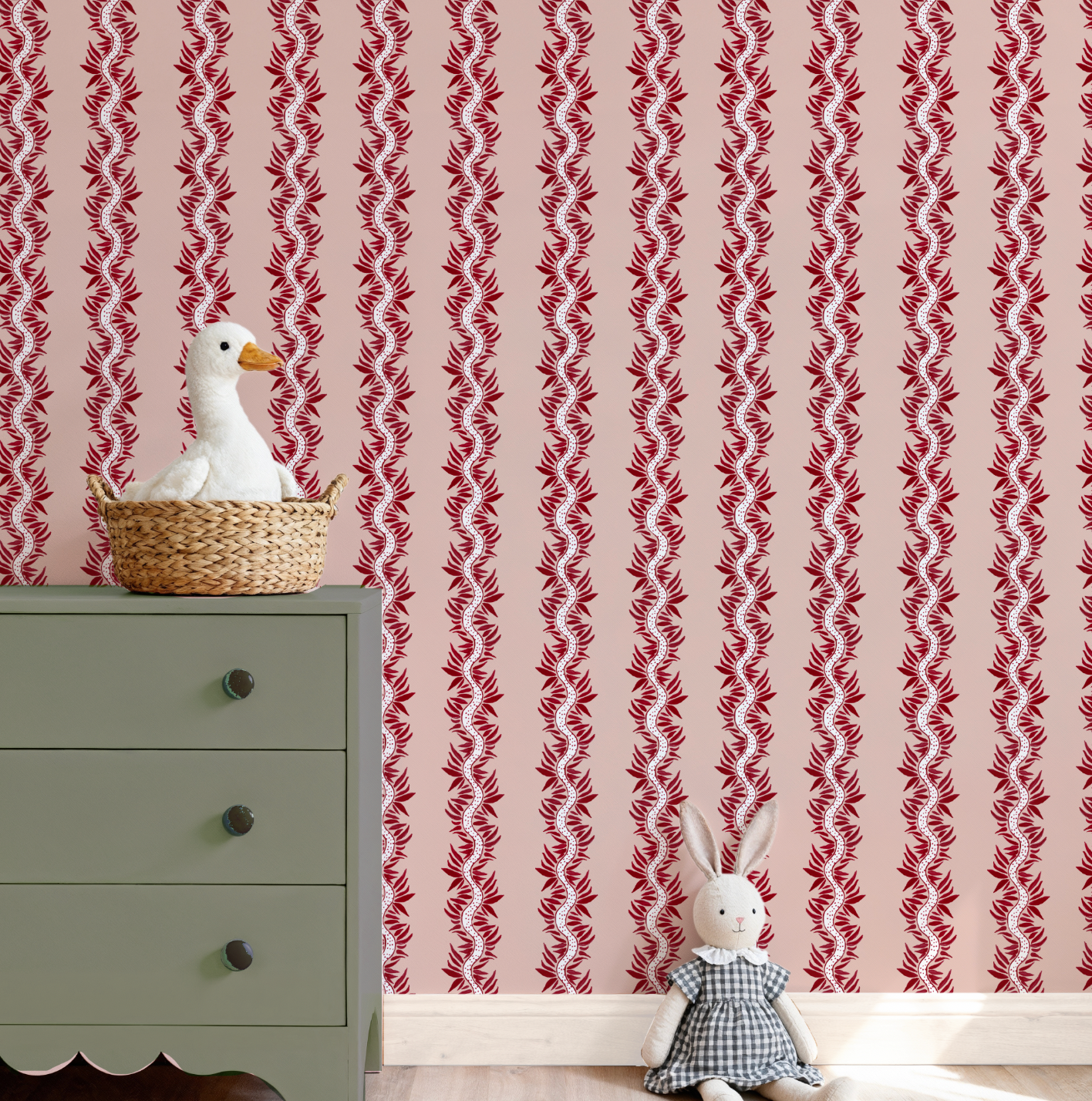 Rouge Botanics In Rouge Wallpaper
