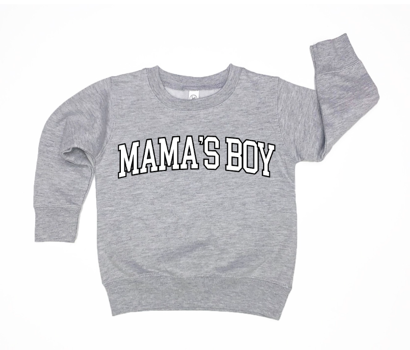 Mama's Boy Varsity Bold Tee Or Sweatshirt