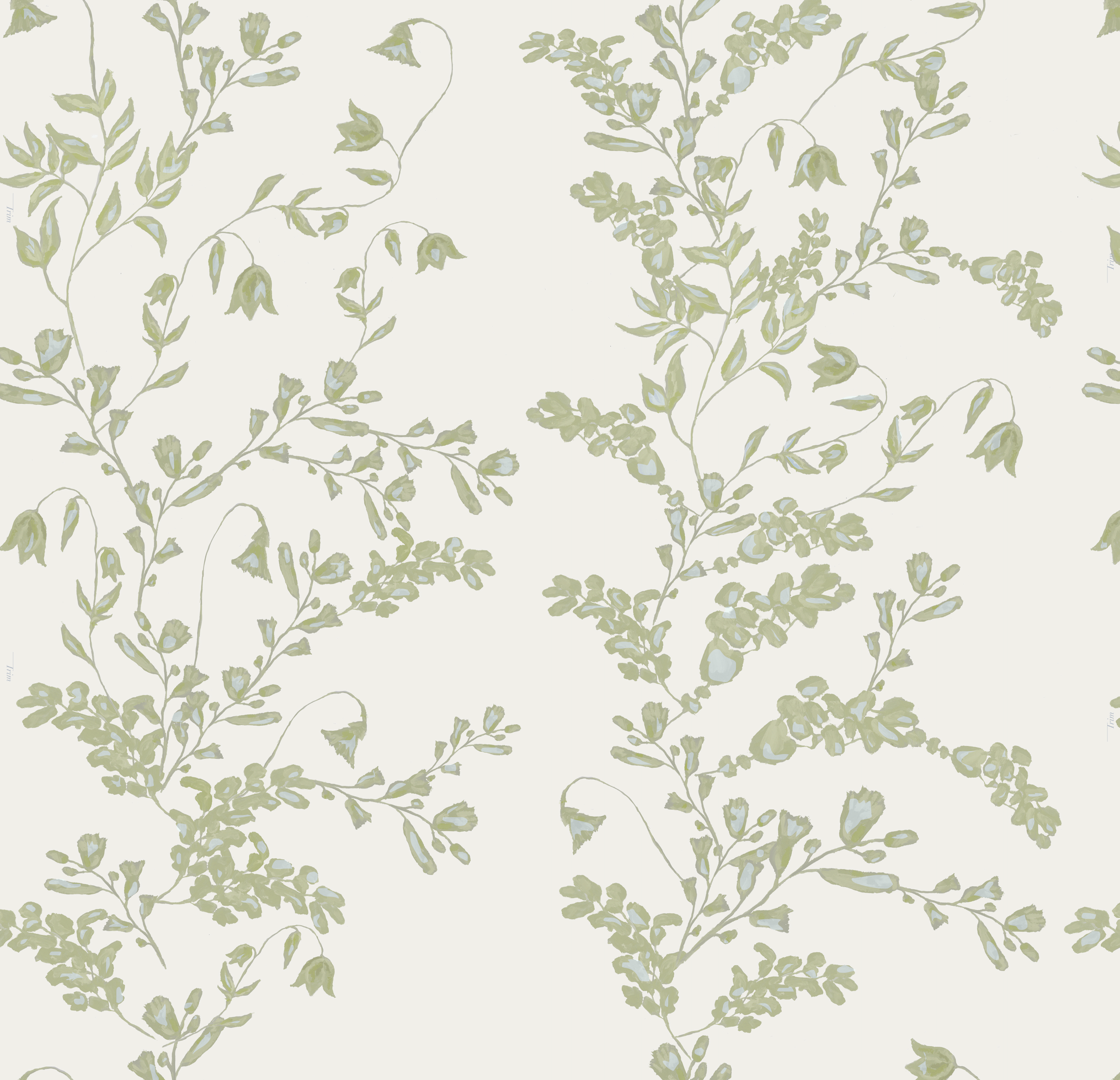 Ruth In Blue On Green Wallpaper