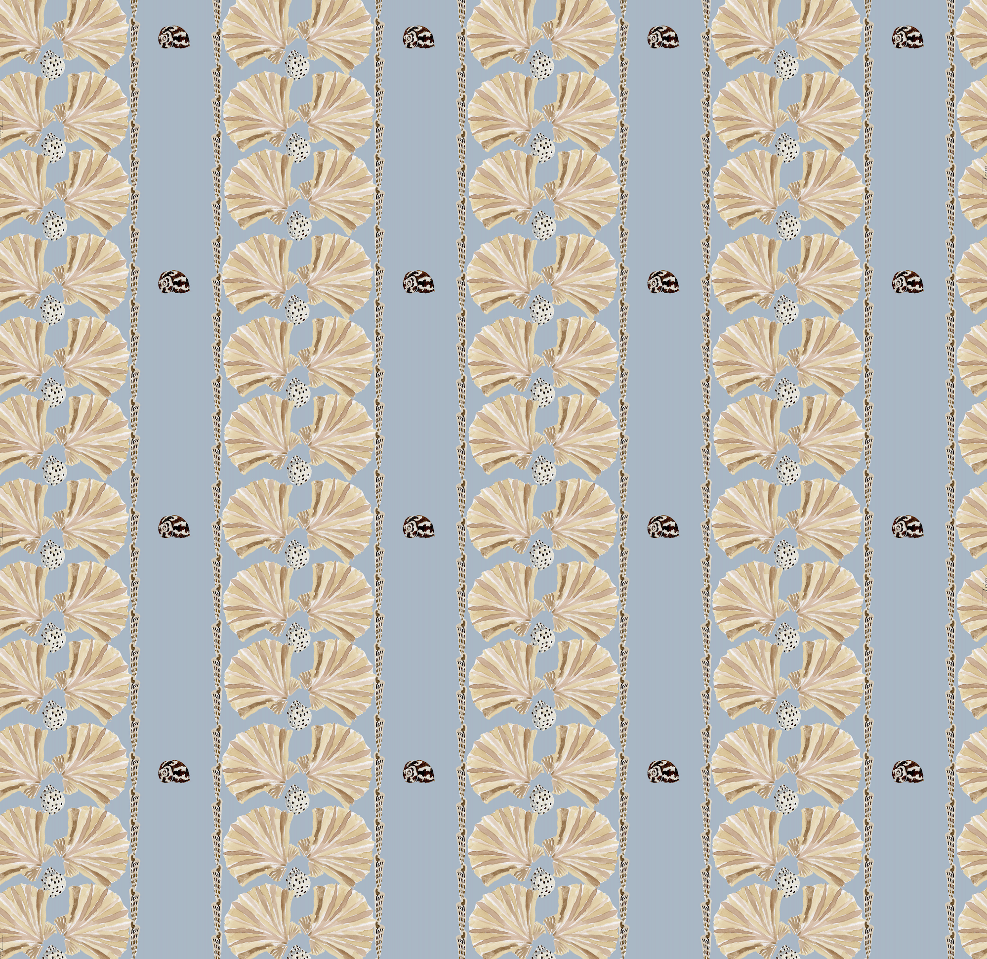 Shell Stripe With Sky Wallpaper
