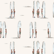 Surfers For Charlie In Antique Wallpaper