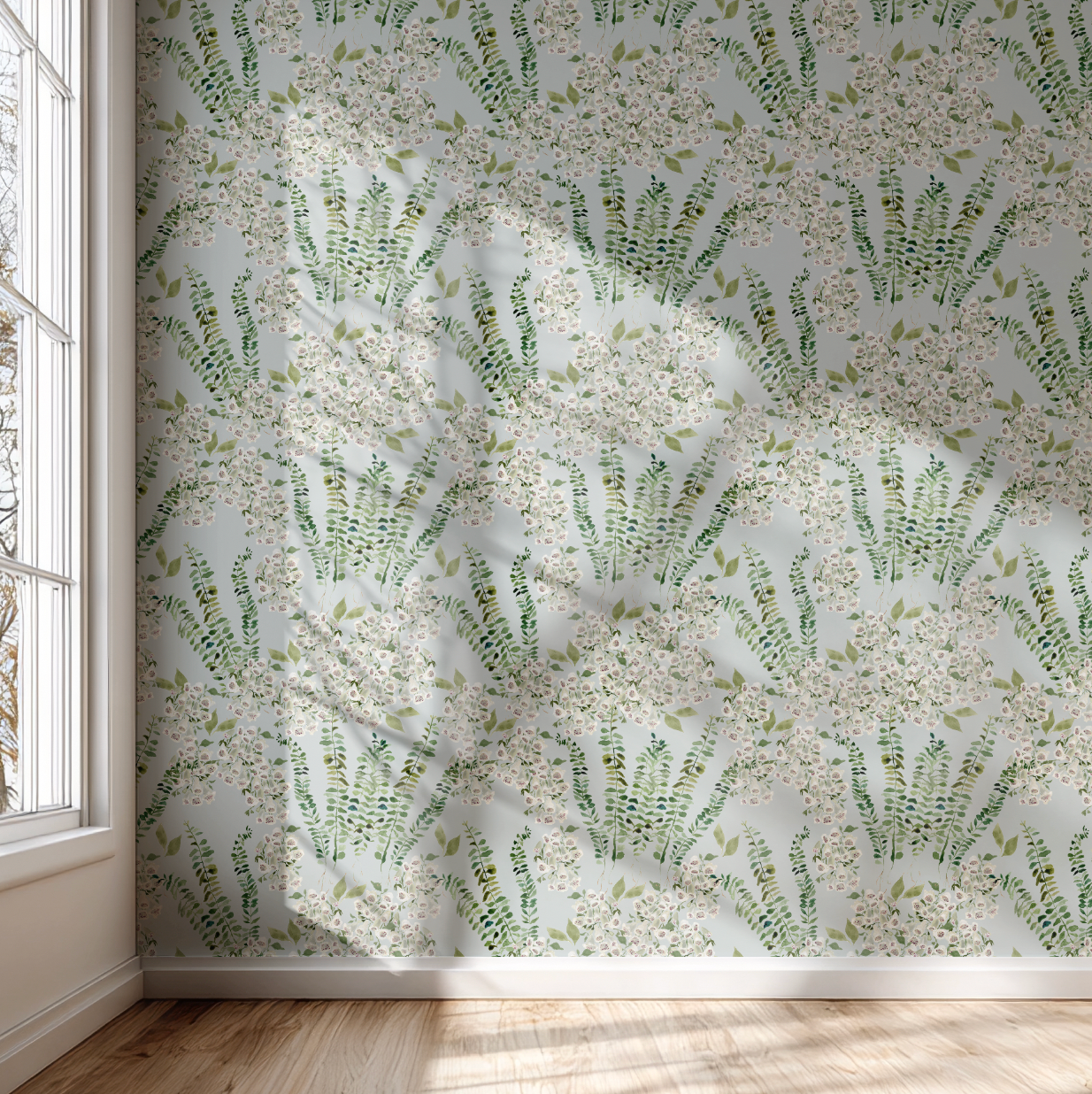 Foxglove Vine In Blue Wallpaper