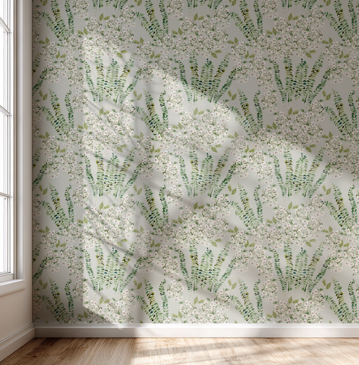 Foxglove Vine In Sage Wallpaper