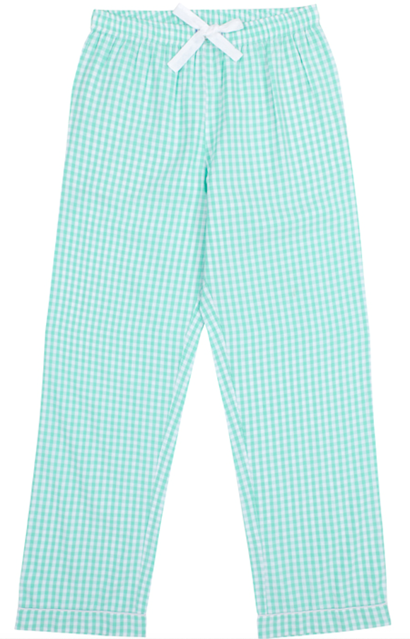 Men's Hepburn Gingham Mint Pj Pants