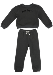 Finley | Cotton Fleece Sweatsuit Set | Petit Lapin | Midnight