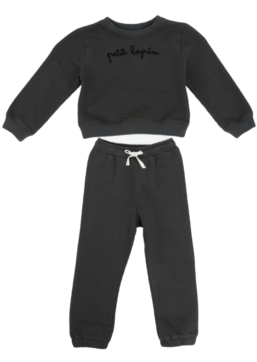 Finley | Cotton Fleece Sweatsuit Set | Petit Lapin | Midnight