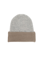 Cashmere Beanie | Grey/brown
