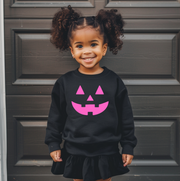 Neon Pink Jack-o-lantern On Black - See Matching Mama!