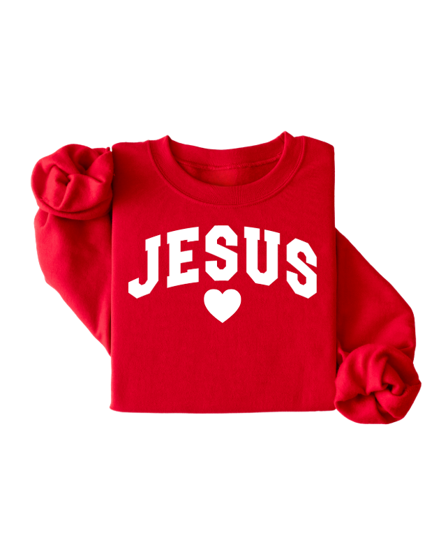 Jesus Varsity Sweatshirt - Valentine's Day Edition