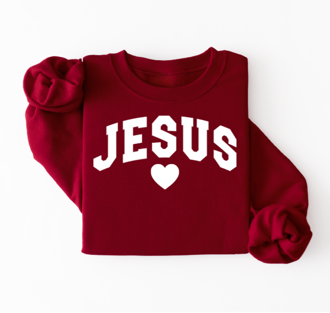Jesus Varsity Sweatshirt - Valentine's Day Edition