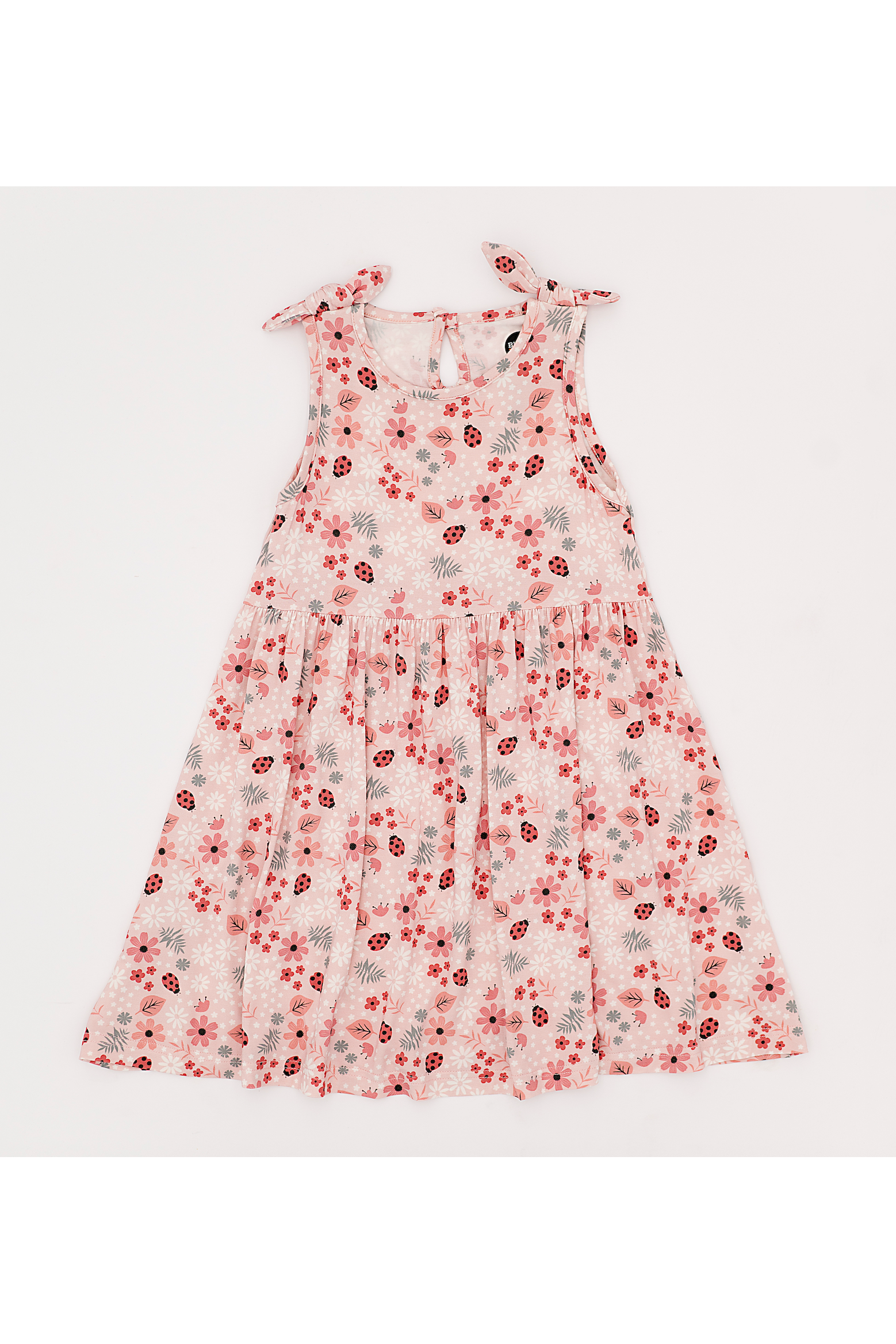 Harper Bow Tie Tank Dress - Garden
