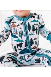 Bamboo One Piece Zip Pajama - Into The Wild