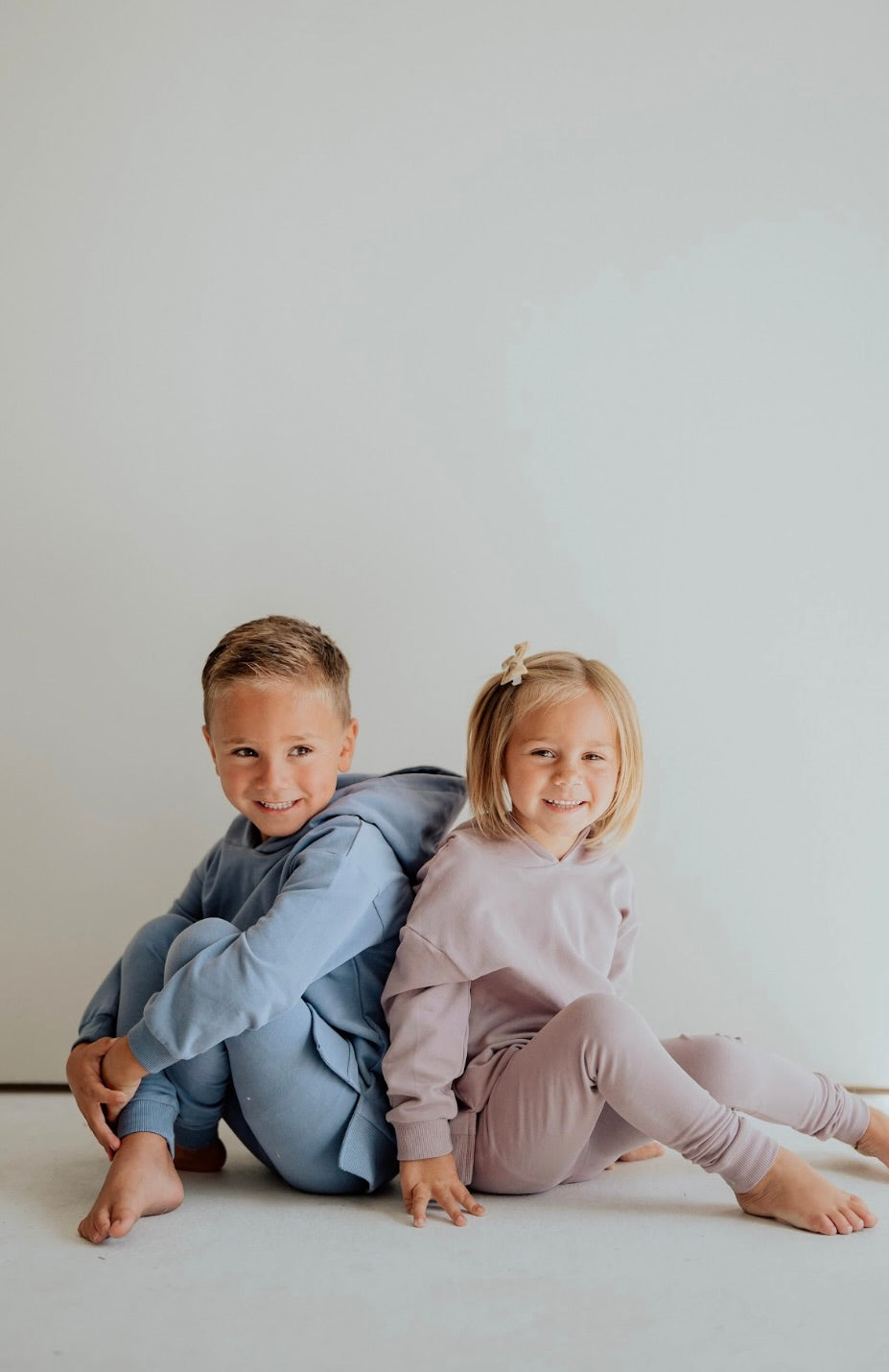 Blue Hoodie Two-piece Set