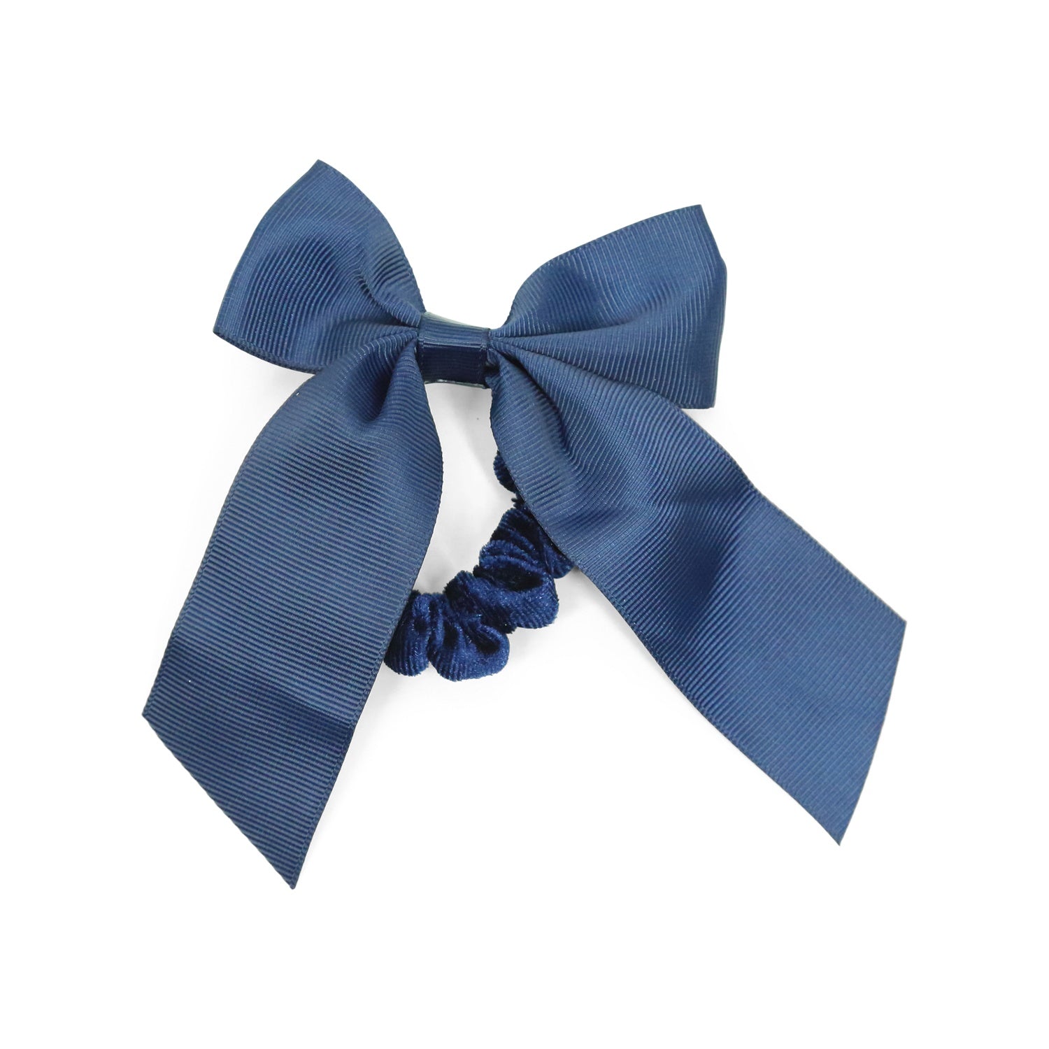 Grosgrain Bow Scrunchie (navy)