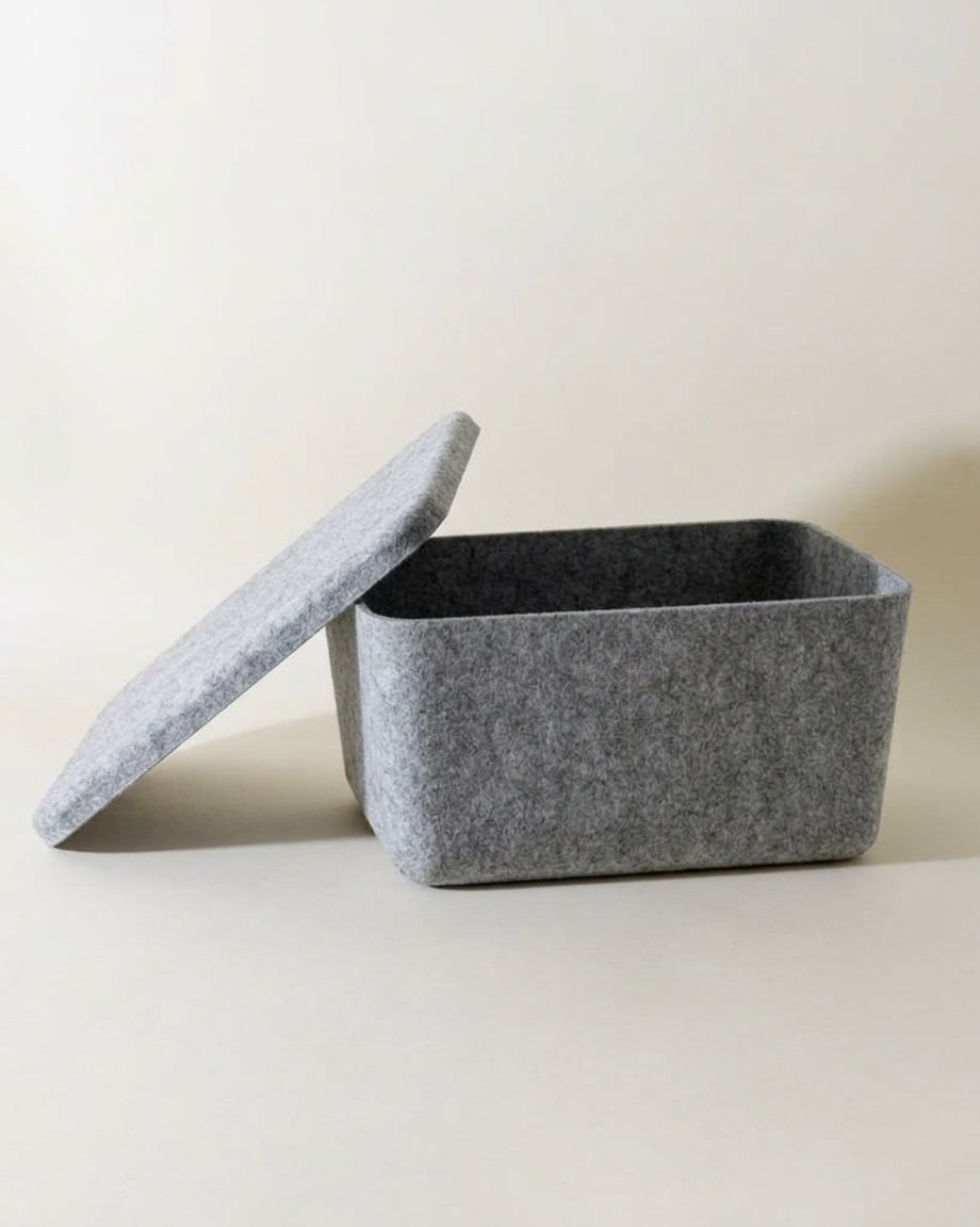 The Sculpted Bin - Wide With Lid