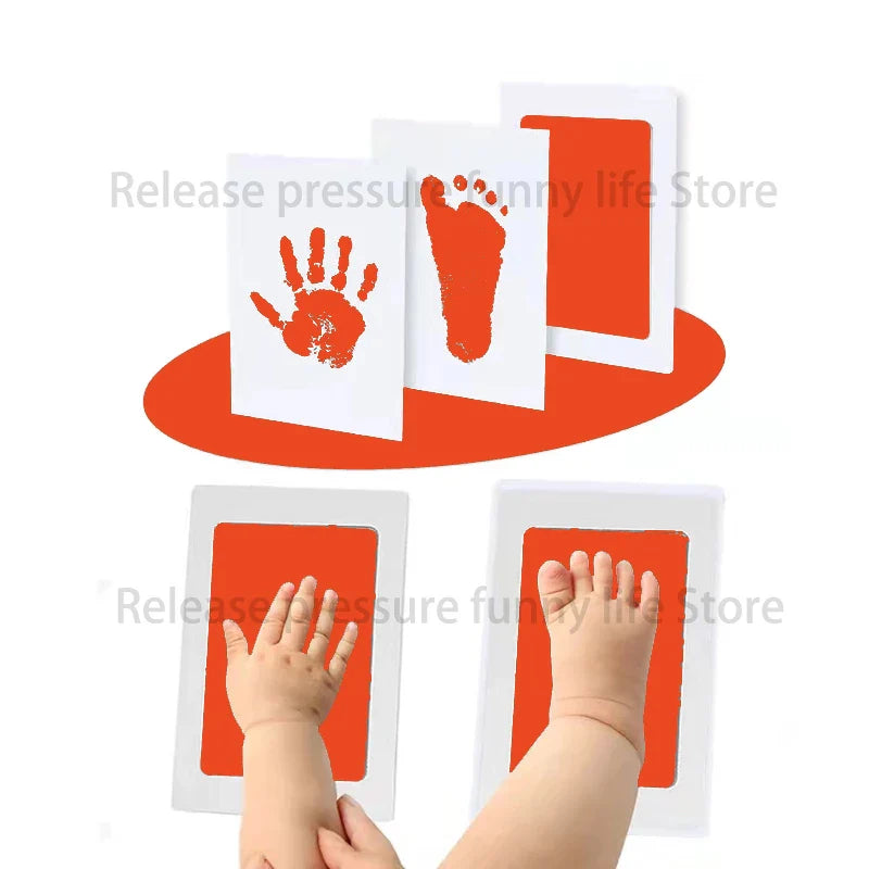 Diy Kit For Souvenir Feet/handprints On White Background Multivariant