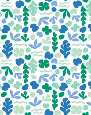 'small Sea Garden' Wallpaper By Tea Collection - Azure / Aqua