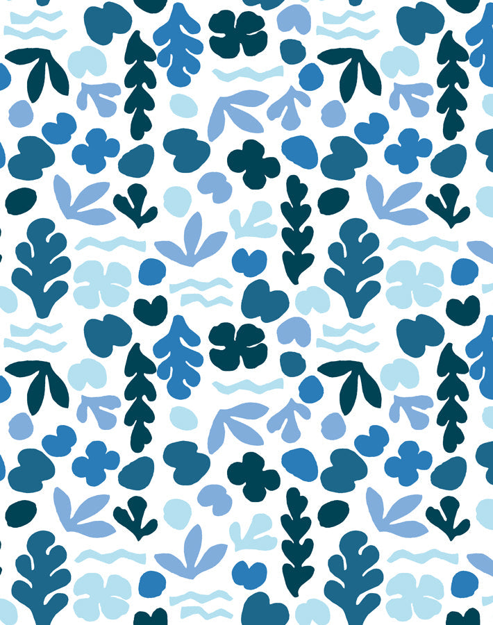 'small Sea Garden' Wallpaper By Tea Collection - Blue