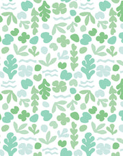'small Sea Garden' Wallpaper By Tea Collection - Seafoam