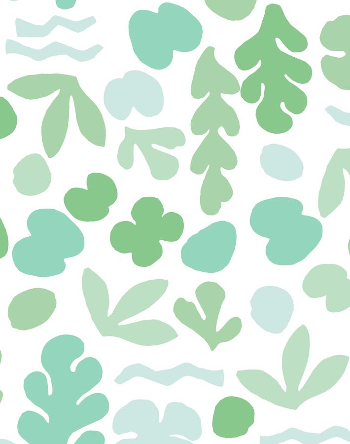 'small Sea Garden' Wallpaper By Tea Collection - Seafoam