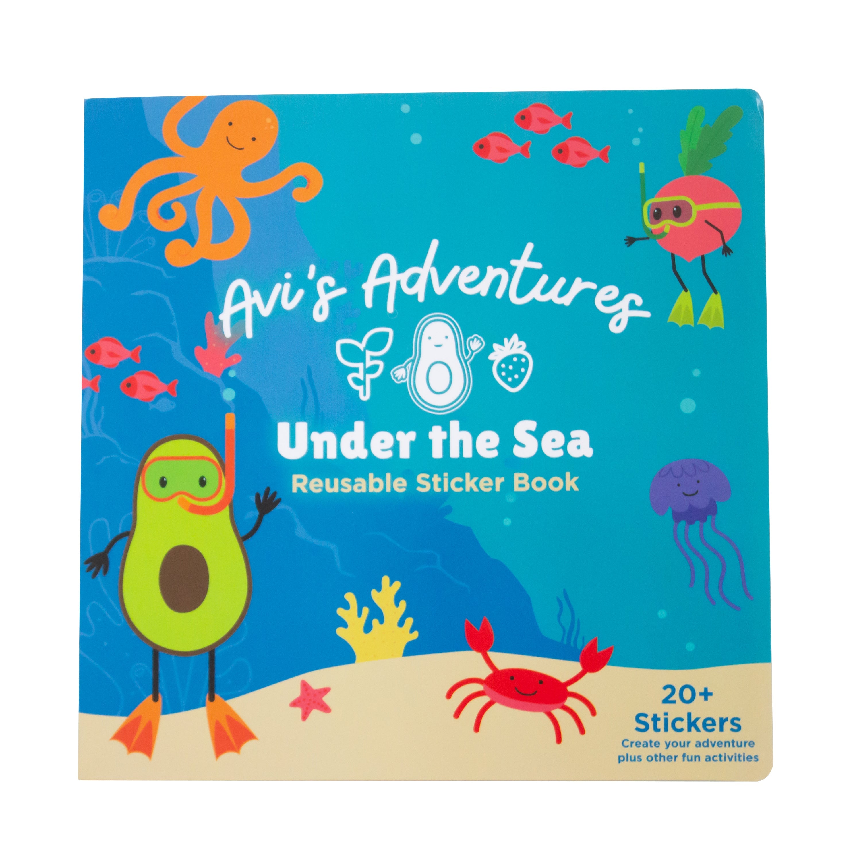Avi's Adventures Under The Sea Reusable Sticker Book + Marker Set (ages 3+)