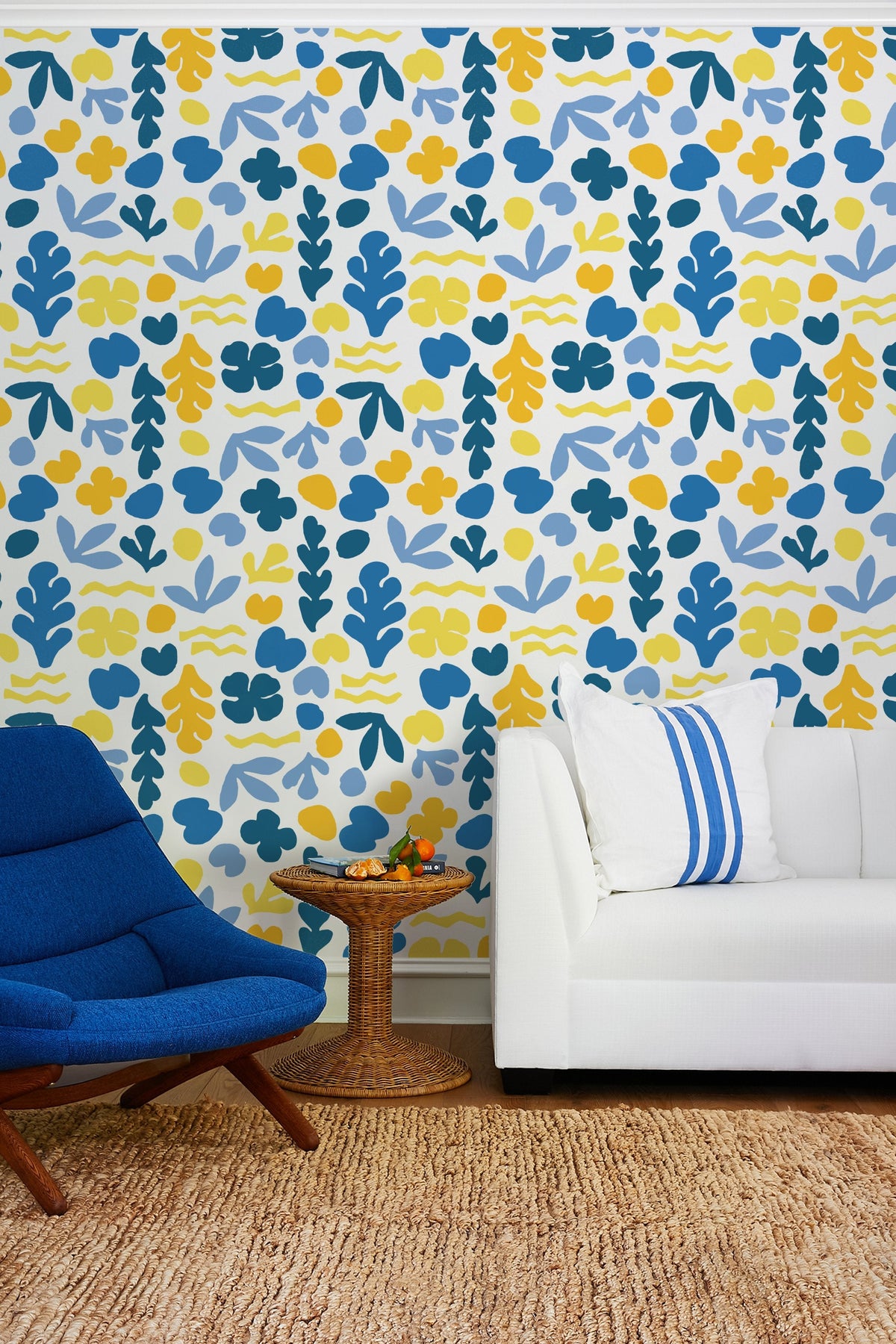 'sea Garden' Wallpaper By Tea Collection - Gold Blue