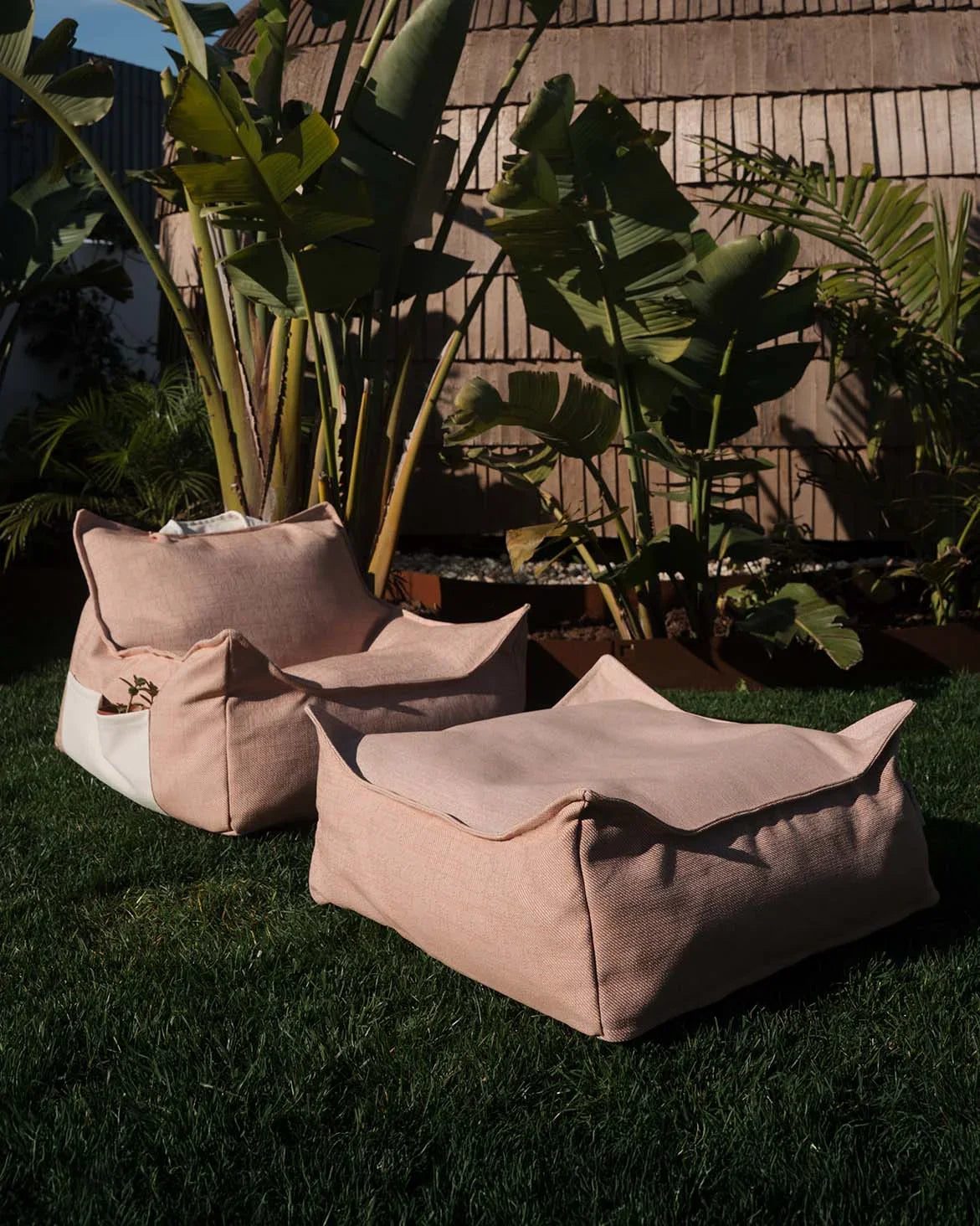 Seashell Outdoor Square Ottoman