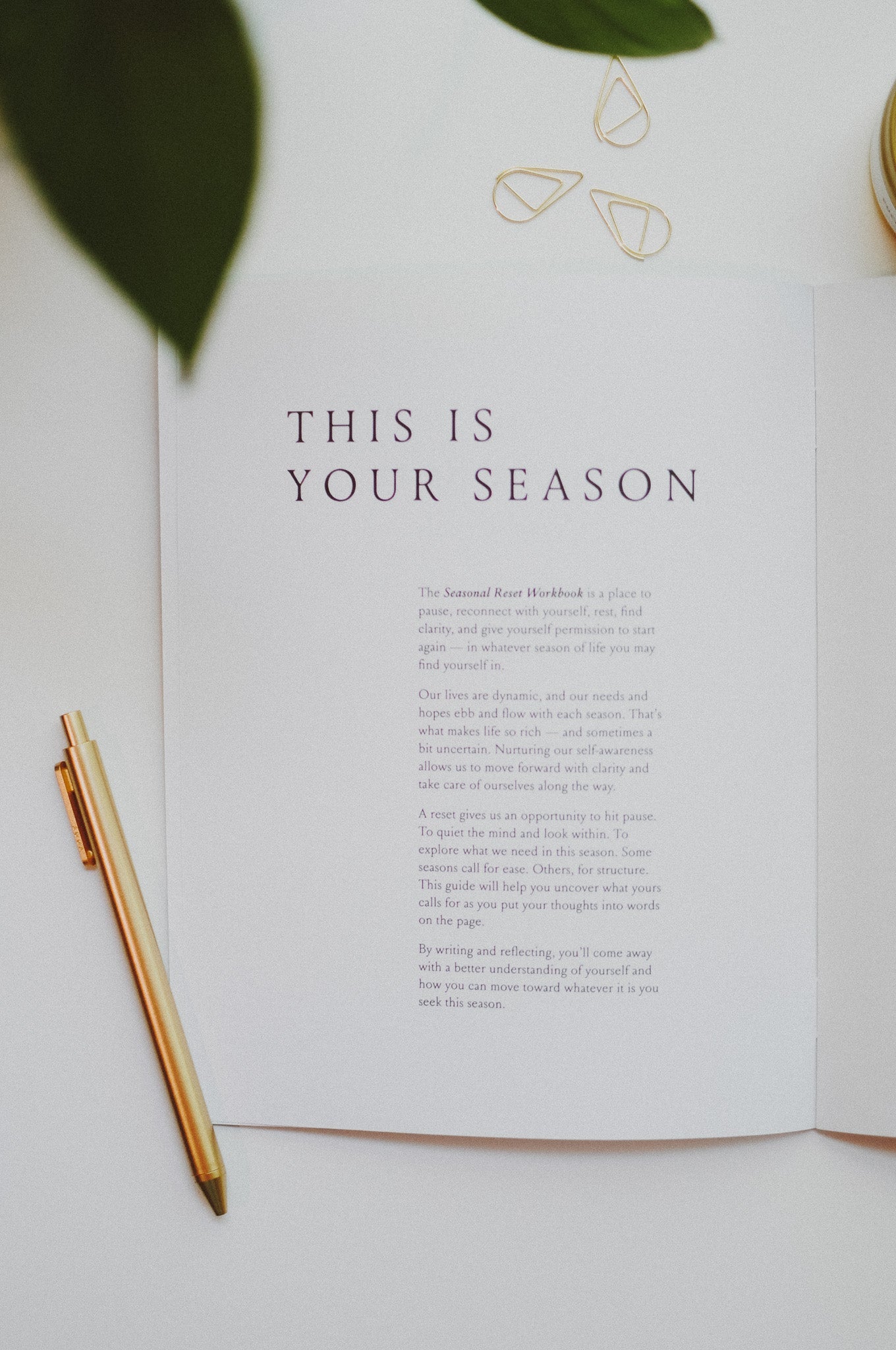 Seasonal Reset Workbook