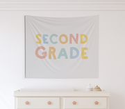 First Day Of Second Grade Tapestry, First Day Of School Banner