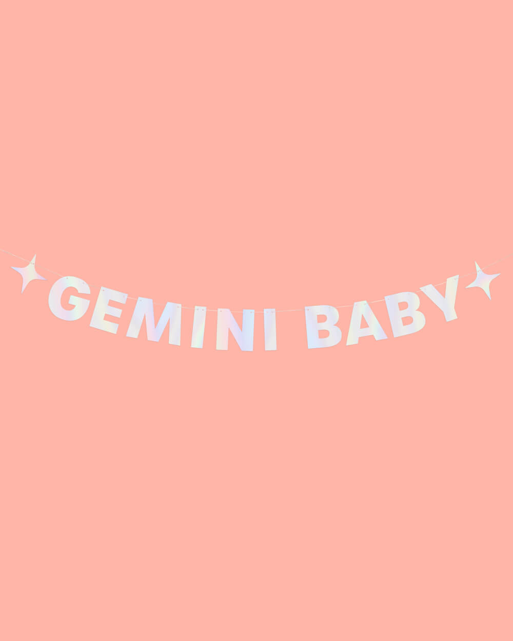 Gemini Baby Banner - Iridescent Foil Banner