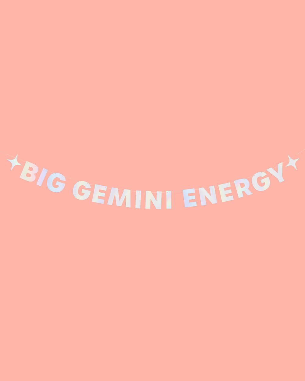 Big Gemini Energy Banner - Iridescent Foil Banner